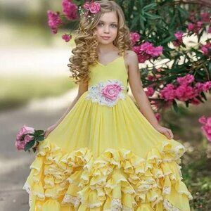dollcake 1000 words frill sunshine yellow dress NWT